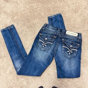 Rock Revival Jeans Low Rise Jasmine Skinny 25 Mid Wash Blue Denim